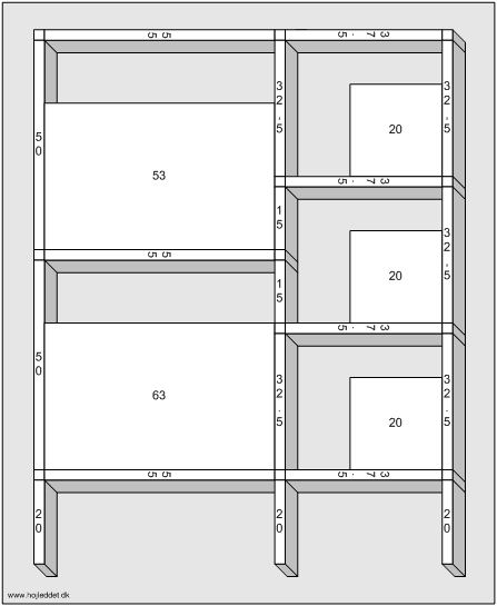 Første version af min lille reol