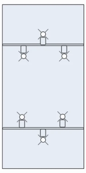 Eksempel på opbygning af en hjemmelavet lampe på 100 x 50 lavet af en træramme monteret med 6 E14 fatninger og overdækket med acryl.